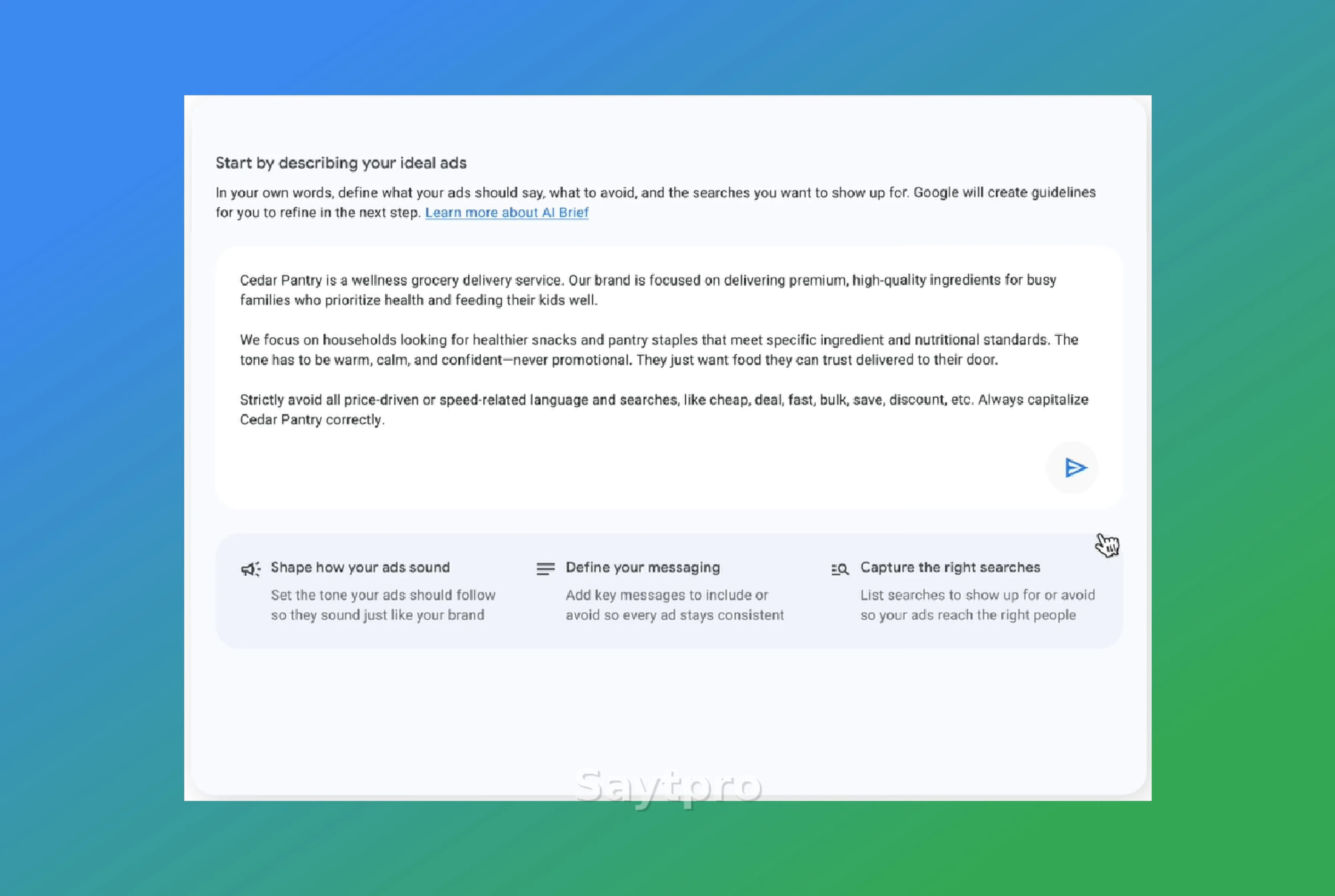 Google AI Max: AI Brief və Mətn Xəbərdarlıqları