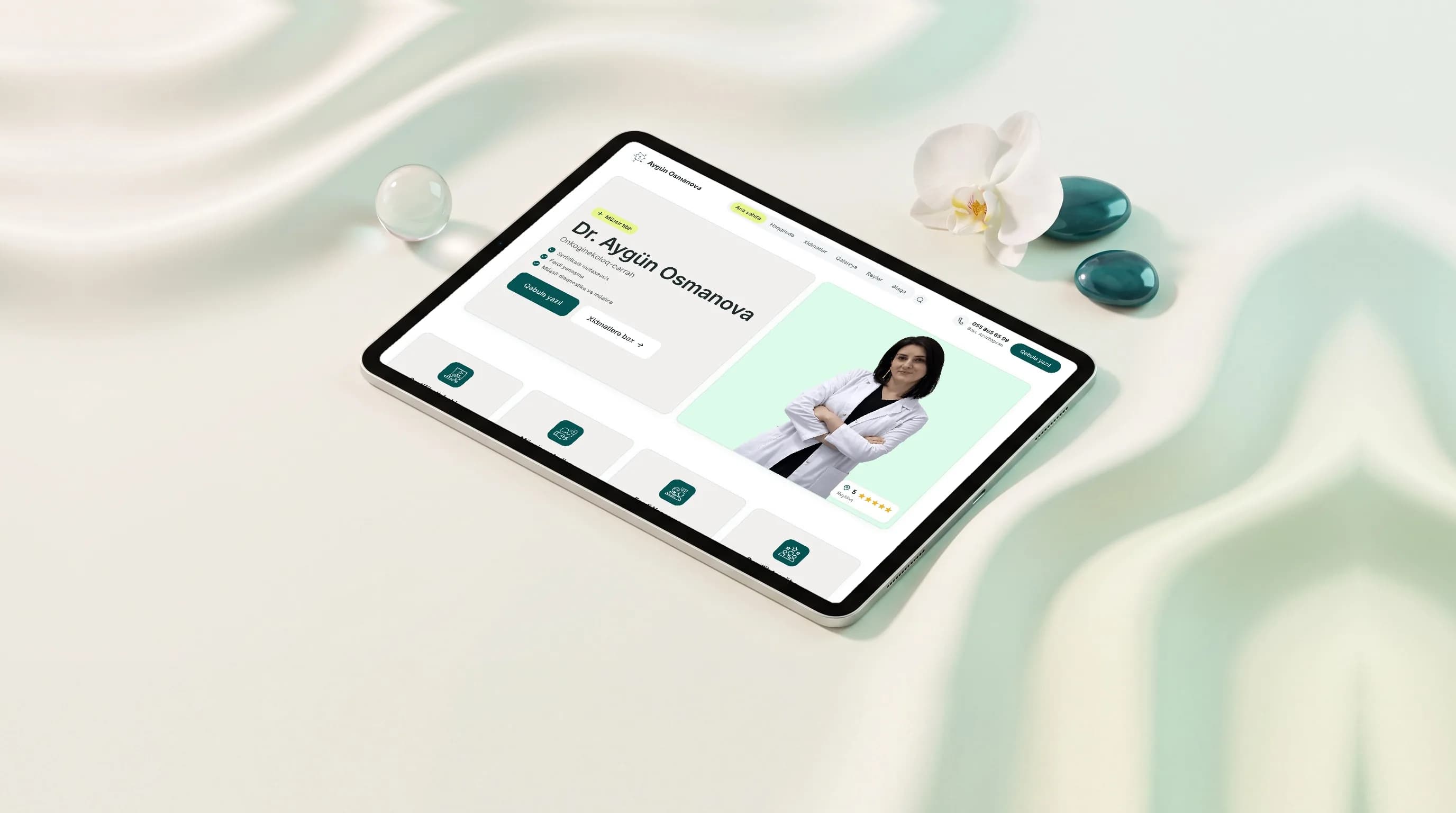 Dr. Aygün Osmanova web sitesinin ekran görüntüsü