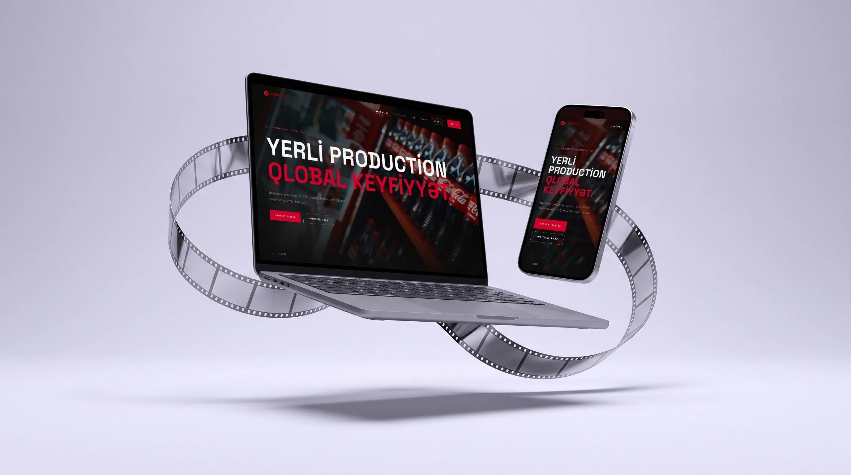 Jabbarov Production saytının ekran görüntüsü